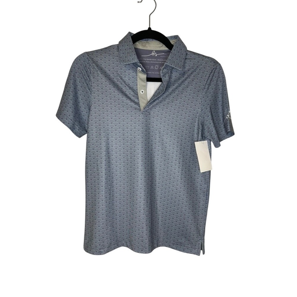 Boys' Golf Polo Shirt Modern Fit Moisture Wicking UPF50‎ Protection Patterned